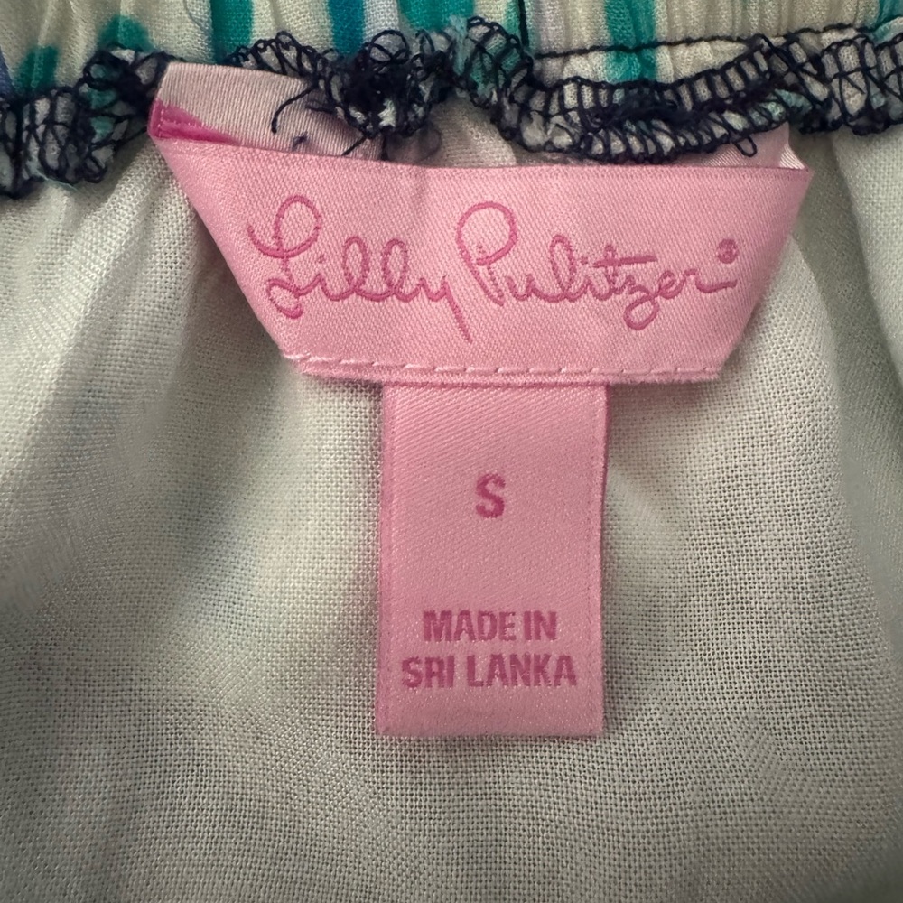 Lilly Pulitzer Nevie Off The Shoulder Dress Alotta Colada 30763 Small - Picture 2 of 4